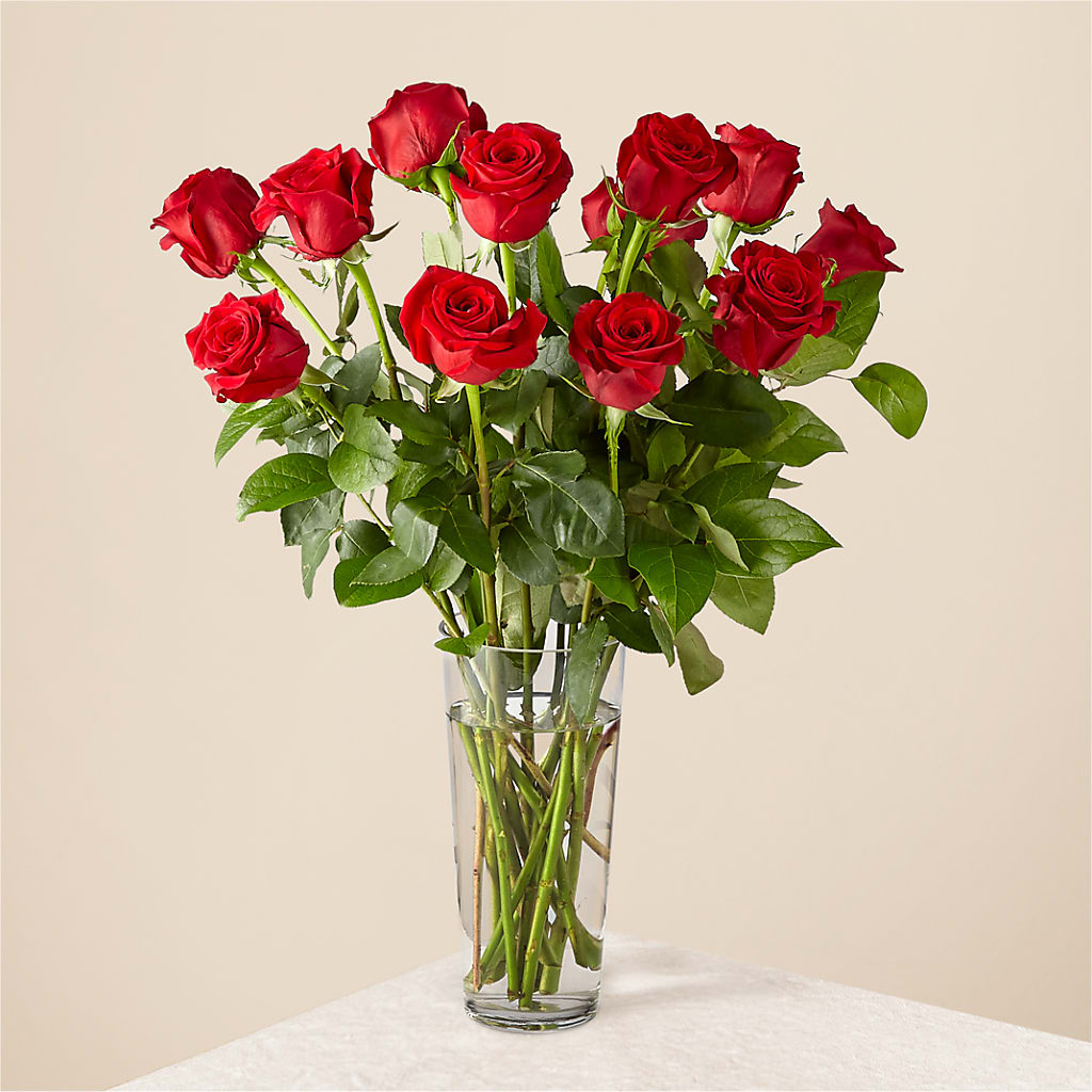 Long Stem Red Rose Bouquet – Flowers By Robert Taylor Inc, West Covina CA