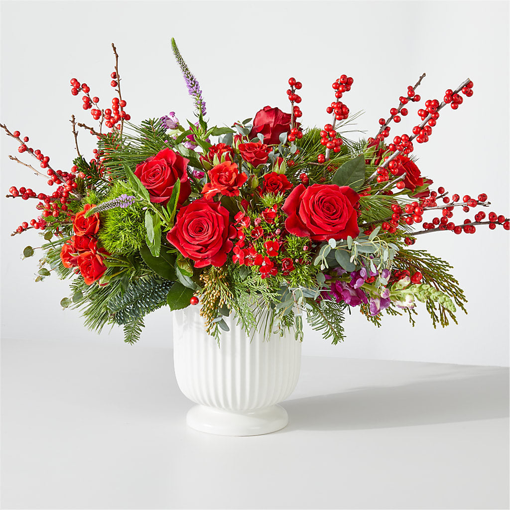 Big Red Bow Bouquet – Flowers By Robert Taylor Inc, West Covina CA