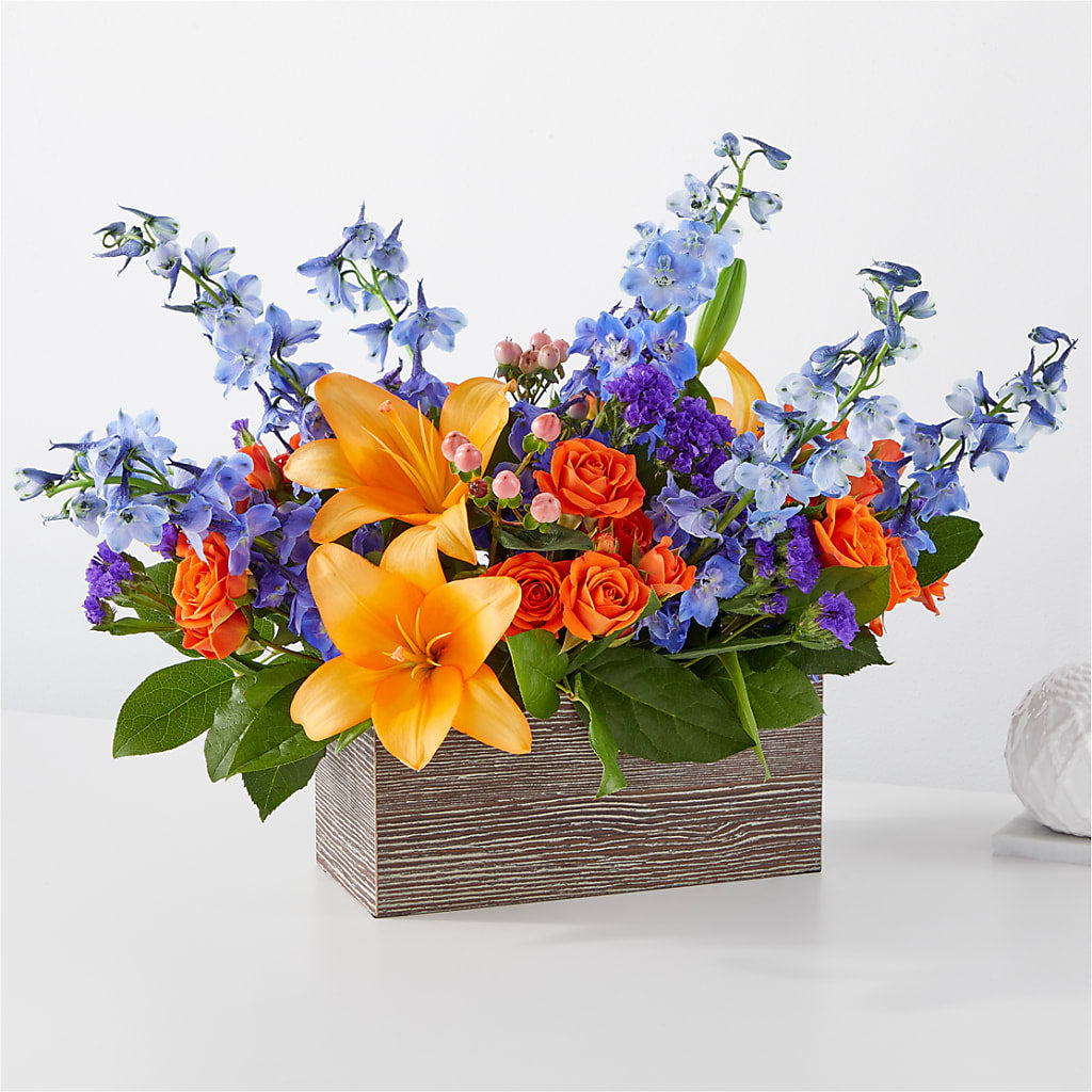 Radiant Citrus Box Bouquet – Flowers By Robert Taylor Inc, West Covina CA