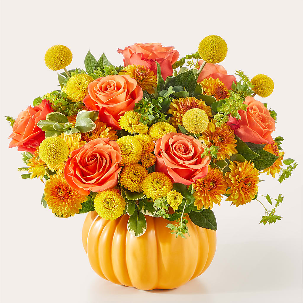 Gourdgeous Pumpkin – Flowers By Robert Taylor Inc, West Covina CA