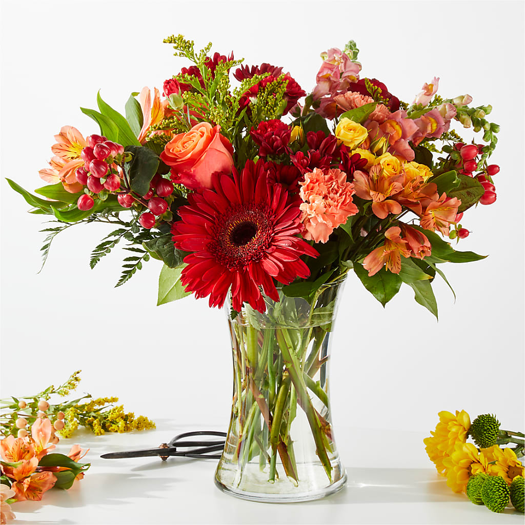 Fall Delight – A Florist Original – Flowers By Robert Taylor Inc, West Covina CA
