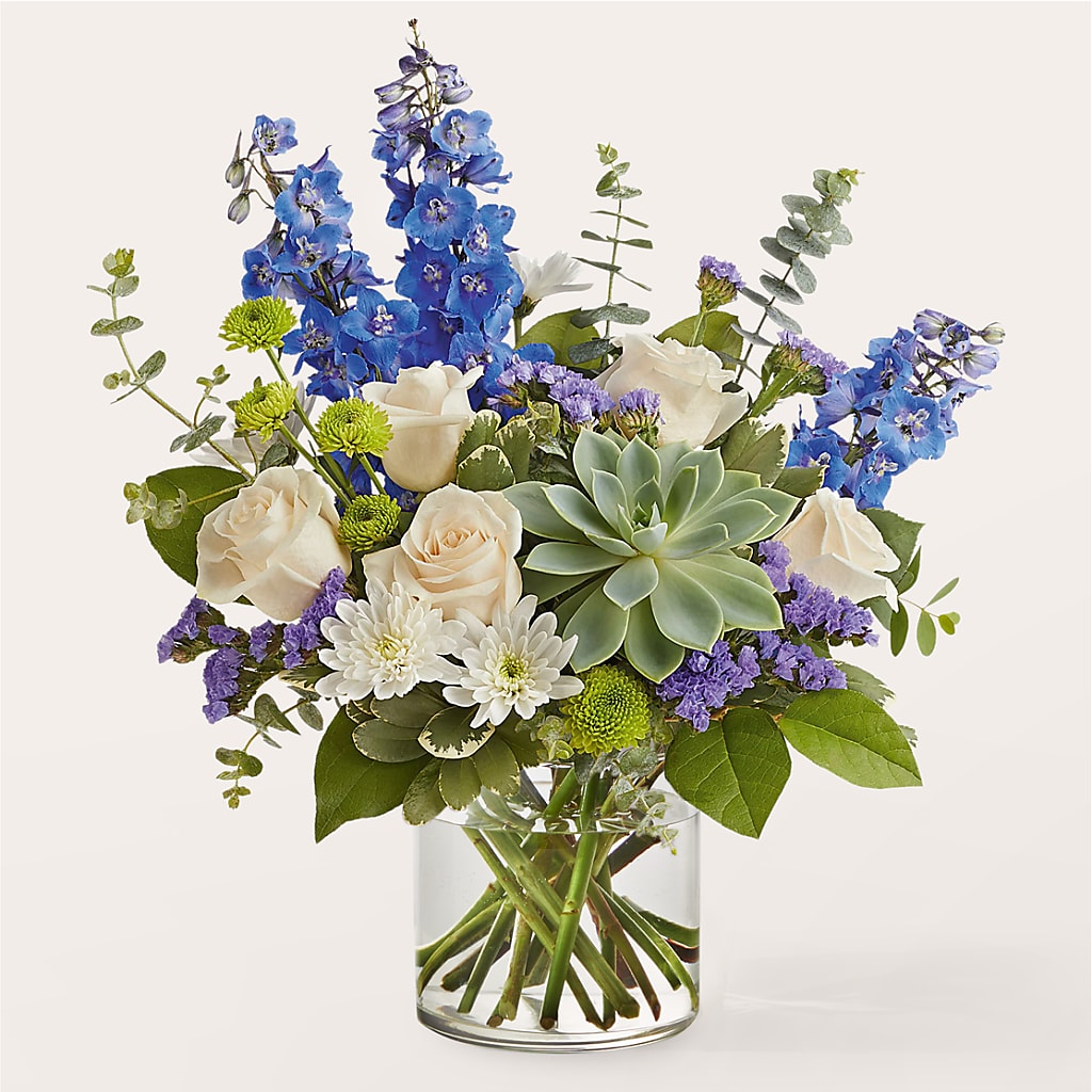 Cerulean Waves Bouquet – Flowers By Robert Taylor Inc, West Covina CA