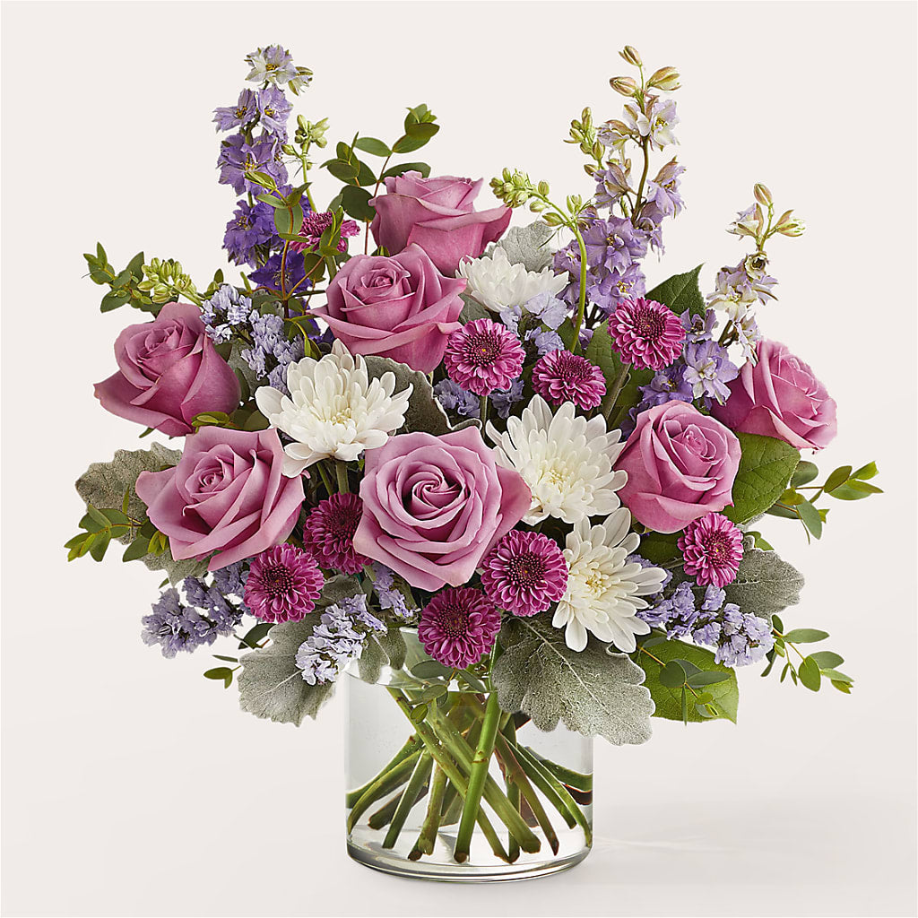 Violet Frost Bouquet – Flowers By Robert Taylor Inc, West Covina CA