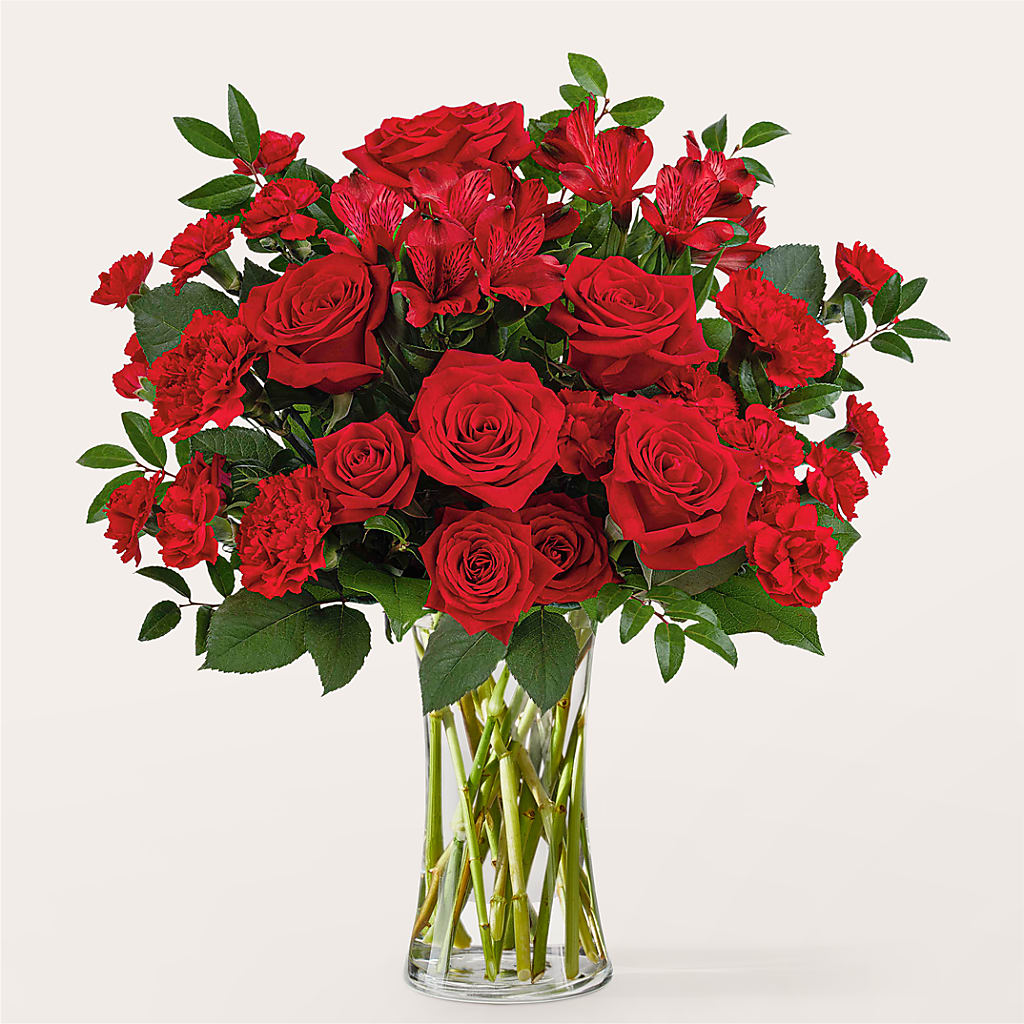 Brilliant Ruby Bouquet – Flowers By Robert Taylor Inc, West Covina CA