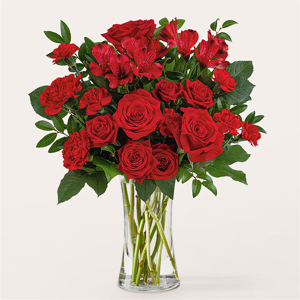 Brilliant Ruby Bouquet – Flowers By Robert Taylor Inc, West Covina CA