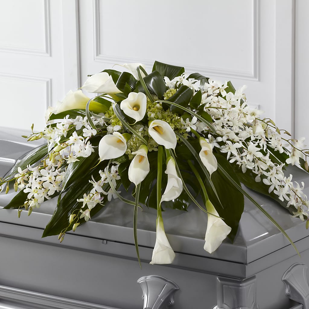 Angel Wings Casket Spray – Flowers By Robert Taylor Inc, West Covina CA