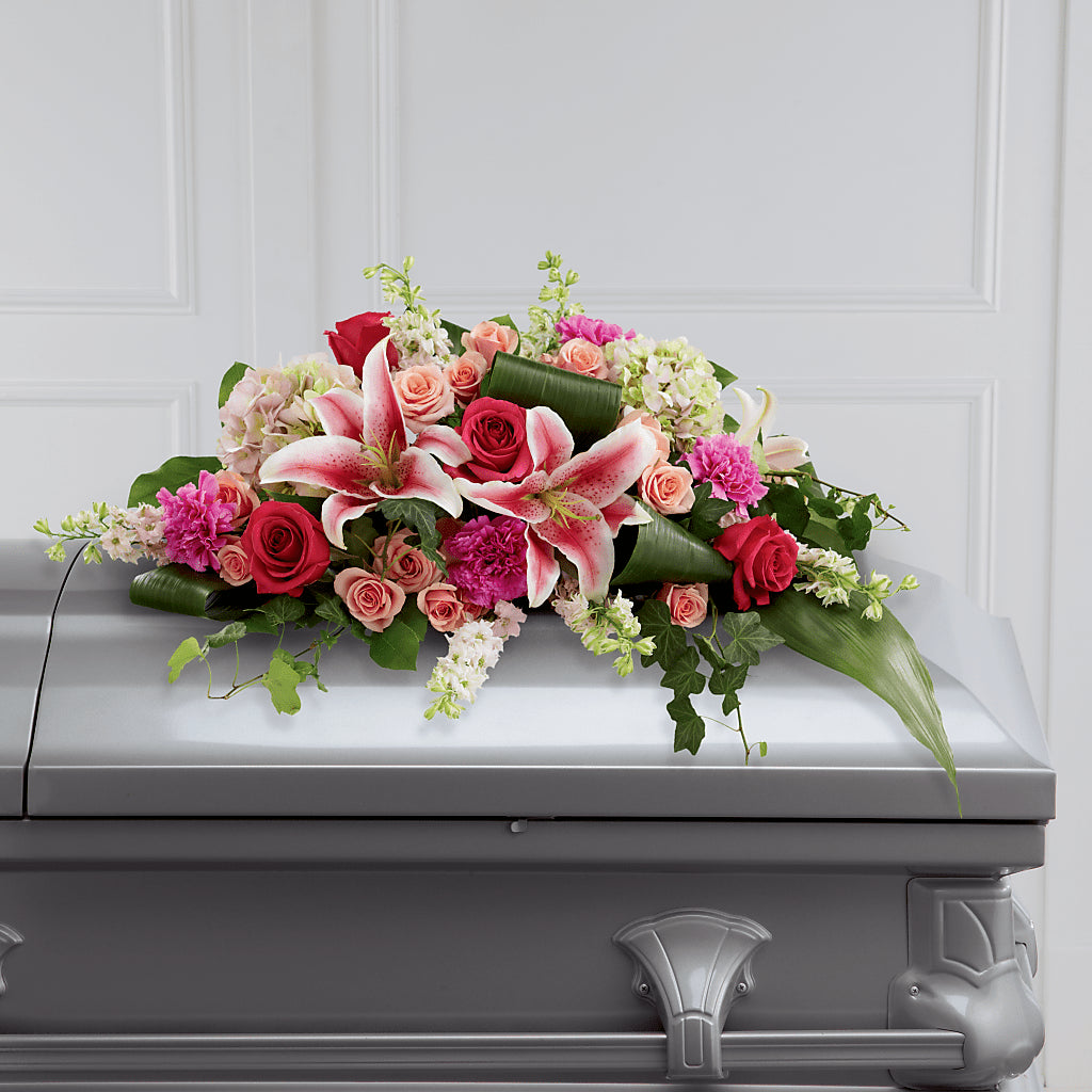 Splendid Grace Casket Spray – Flowers By Robert Taylor Inc, West Covina CA
