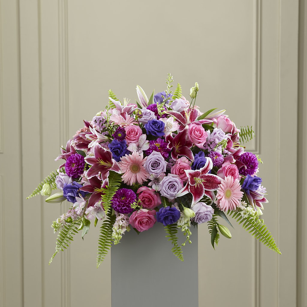 Fare Thee Well Pedestal – Flowers By Robert Taylor Inc, West Covina CA