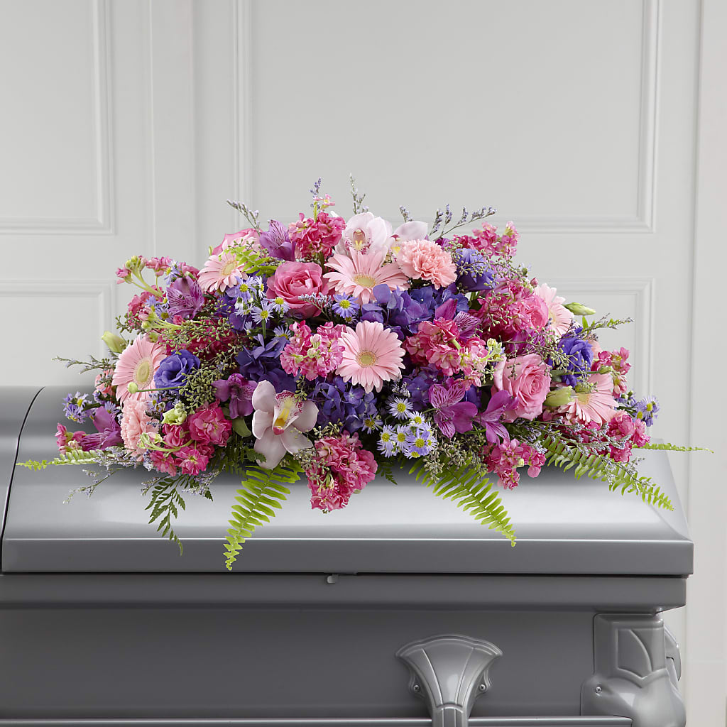 Glorious Garden Casket Spray – Flowers By Robert Taylor Inc, West Covina CA