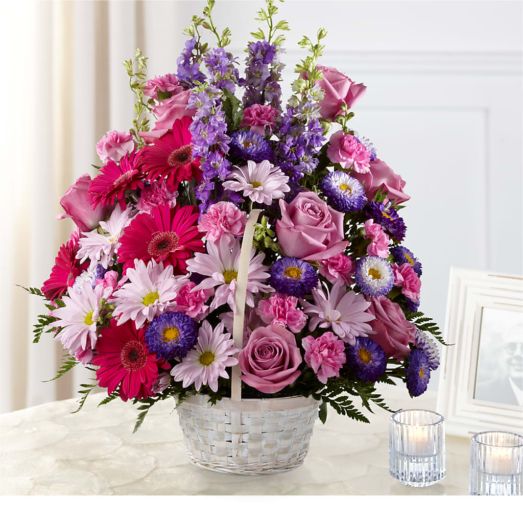 Pastel Peace Basket – Flowers By Robert Taylor Inc, West Covina CA