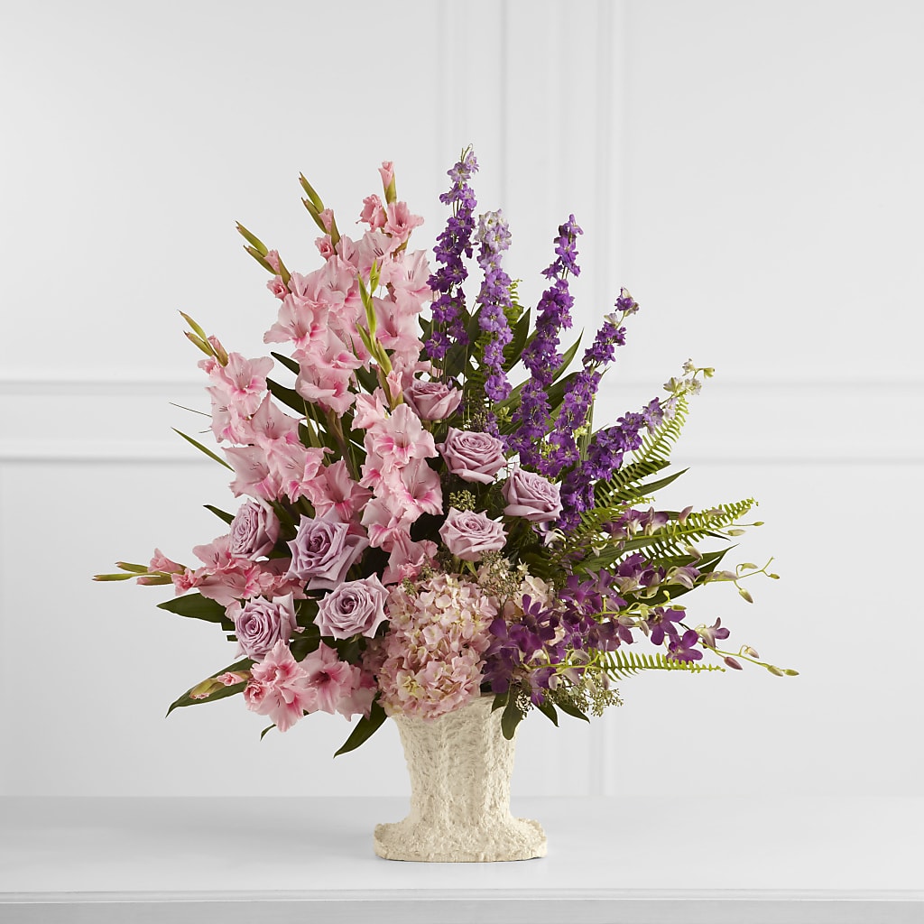 Flowing Garden Arrangement – Flowers By Robert Taylor Inc, West Covina CA