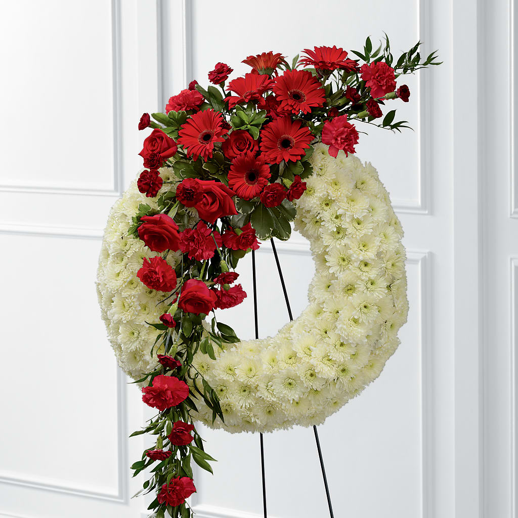 Graceful Tribute Wreath – Flowers By Robert Taylor Inc, West Covina CA