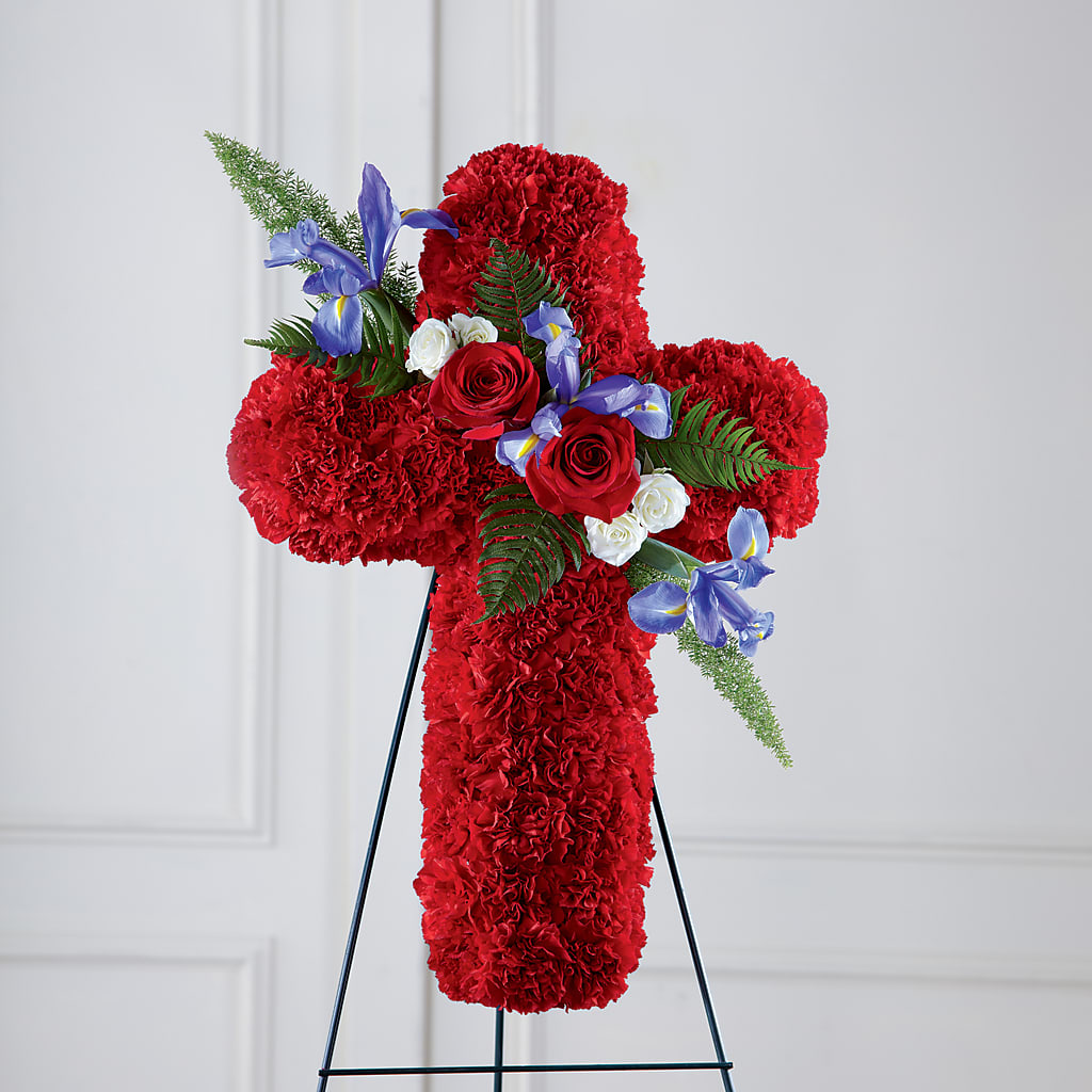 Faithful Hero Floral Cross – Flowers By Robert Taylor Inc, West Covina CA