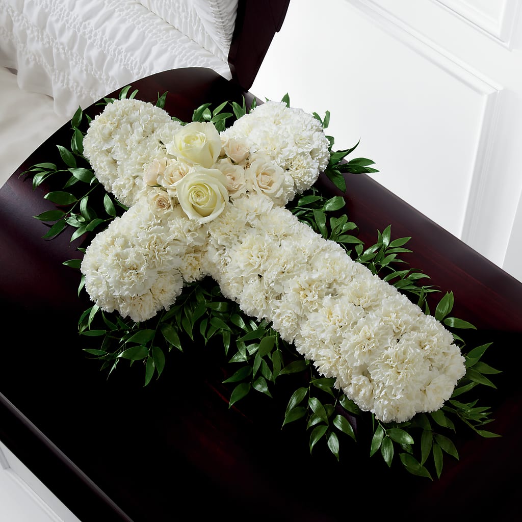 Peaceful Memories Casket Spray (Standard) – Flowers By Robert Taylor Inc, West Covina CA
