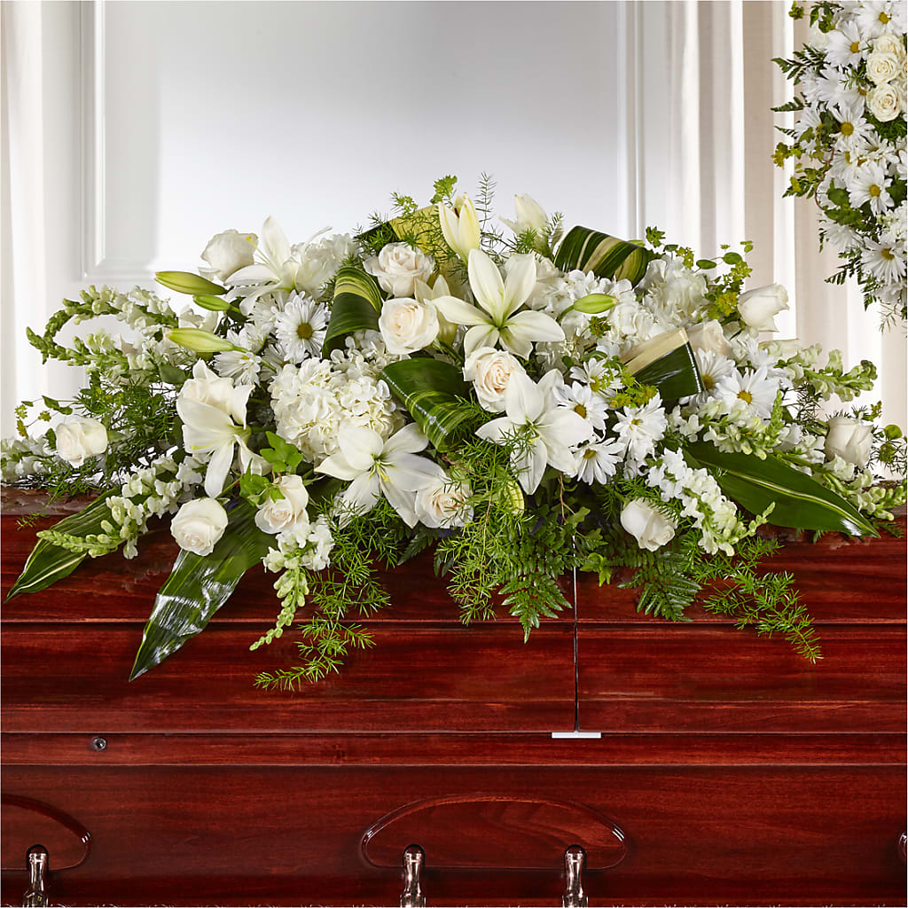Abundance Casket Spray – Flowers By Robert Taylor Inc, West Covina CA