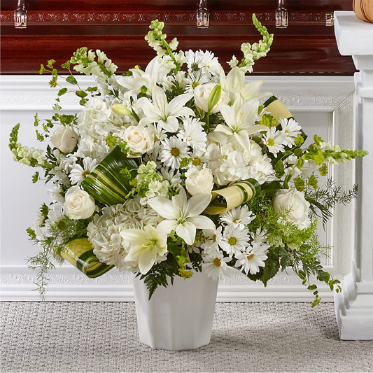 Thoughts of Tranquility Floor Basket – Flowers By Robert Taylor Inc, West Covina CA