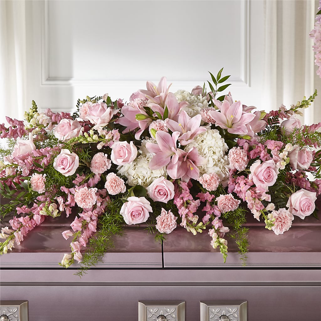 Life & Remembrance Casket Spray – Flowers By Robert Taylor Inc, West Covina CA
