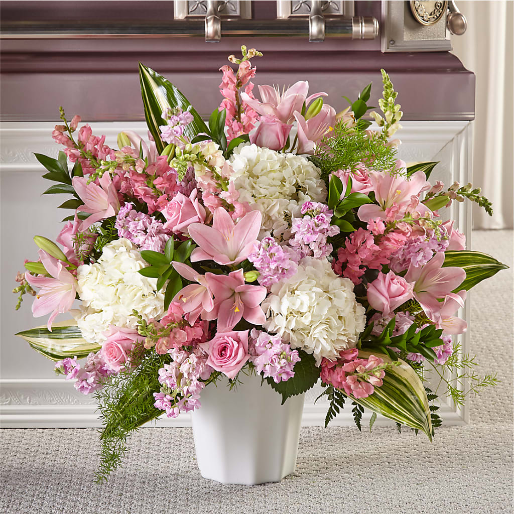 Simply Serene Floor Basket – Flowers By Robert Taylor Inc, West Covina CA