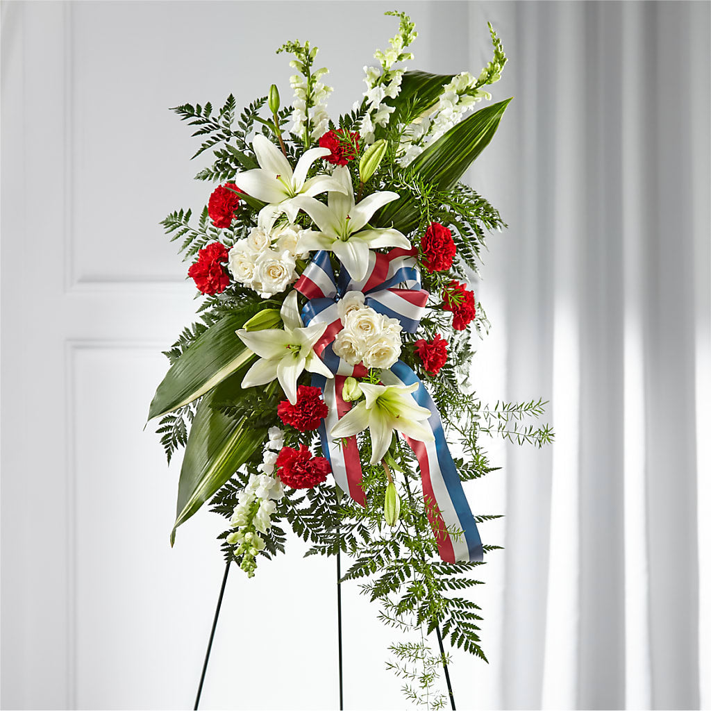 Stars of Life Standing Spray – Flowers By Robert Taylor Inc, West Covina CA