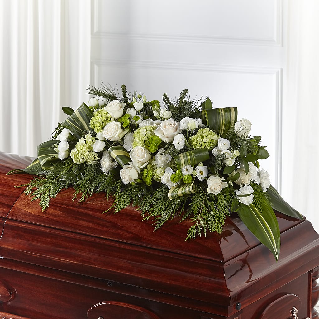 Hopeful Gesture Casket Spray – Flowers By Robert Taylor Inc, West Covina CA