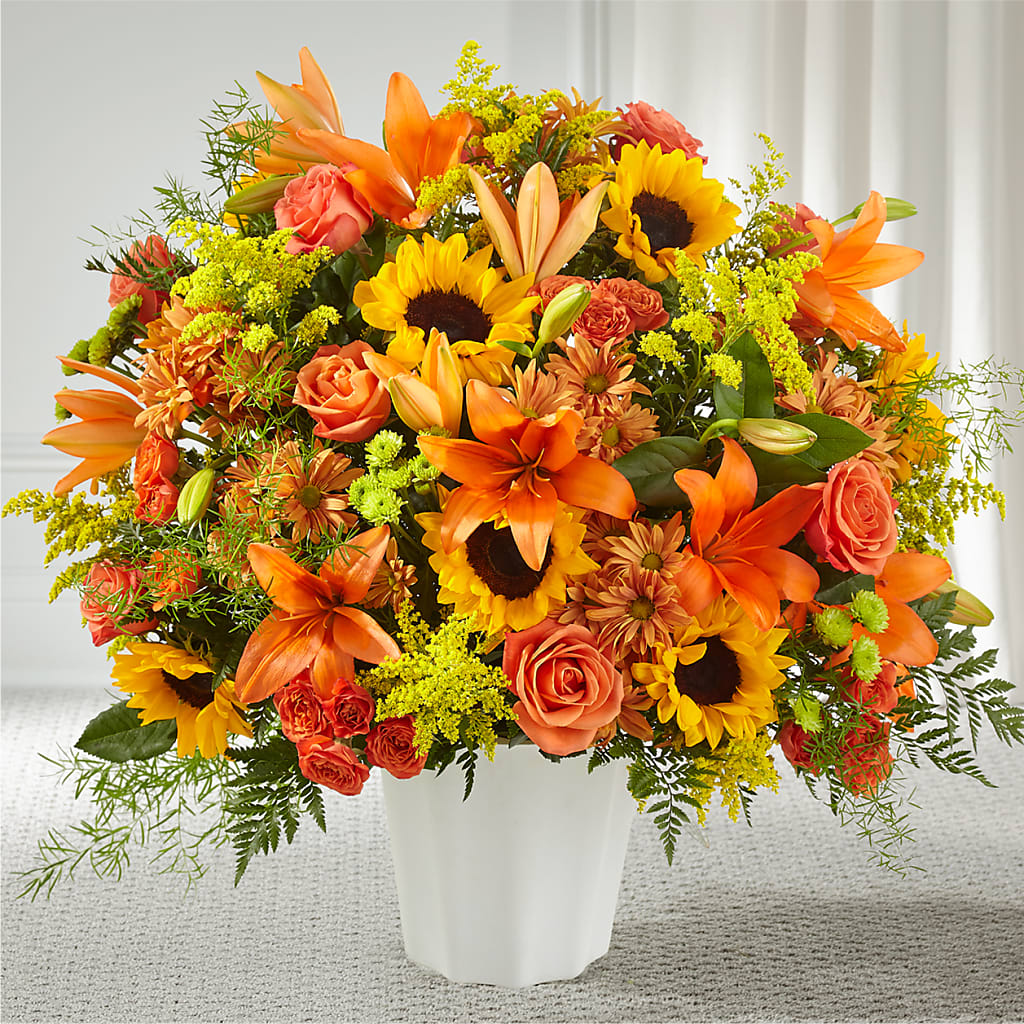 Harvest Thoughts Floor Basket – Flowers By Robert Taylor Inc, West Covina CA