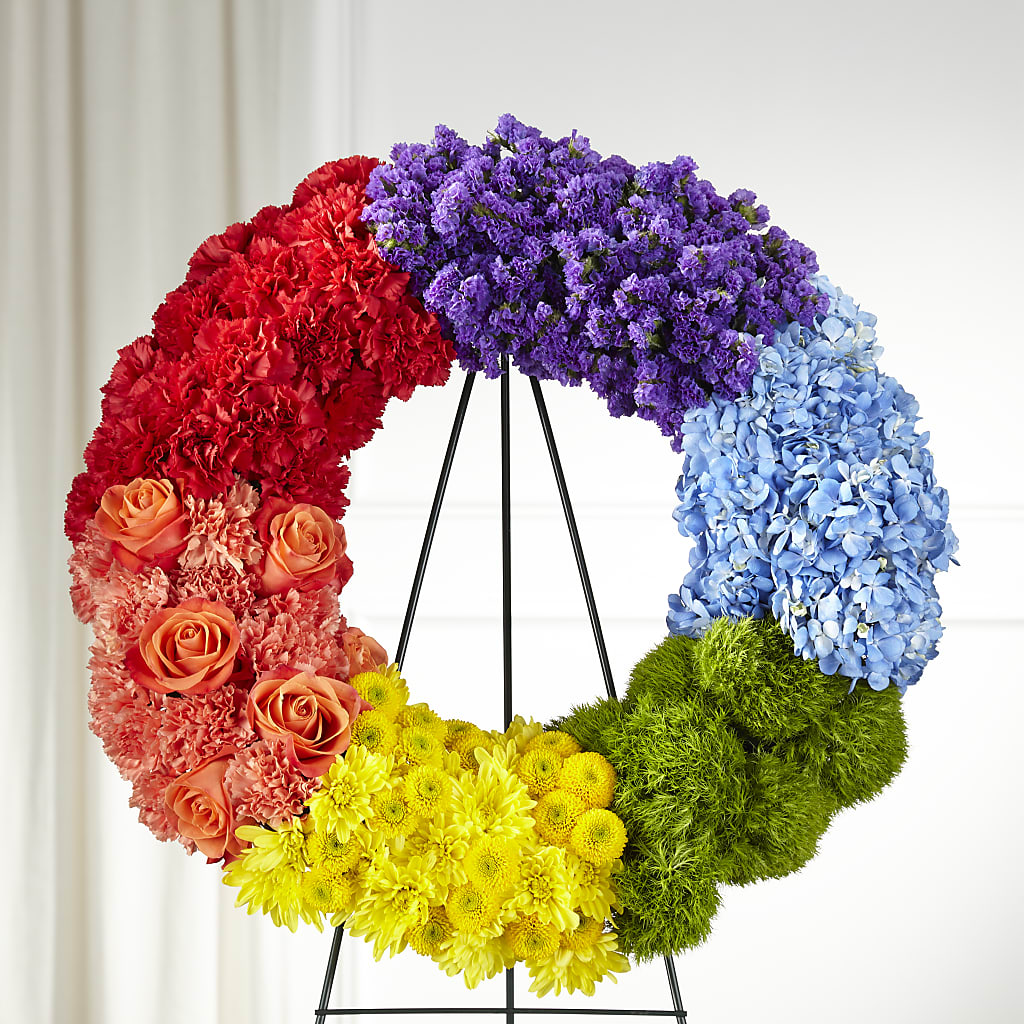 Circle of Love Wreath – Flowers By Robert Taylor Inc, West Covina CA