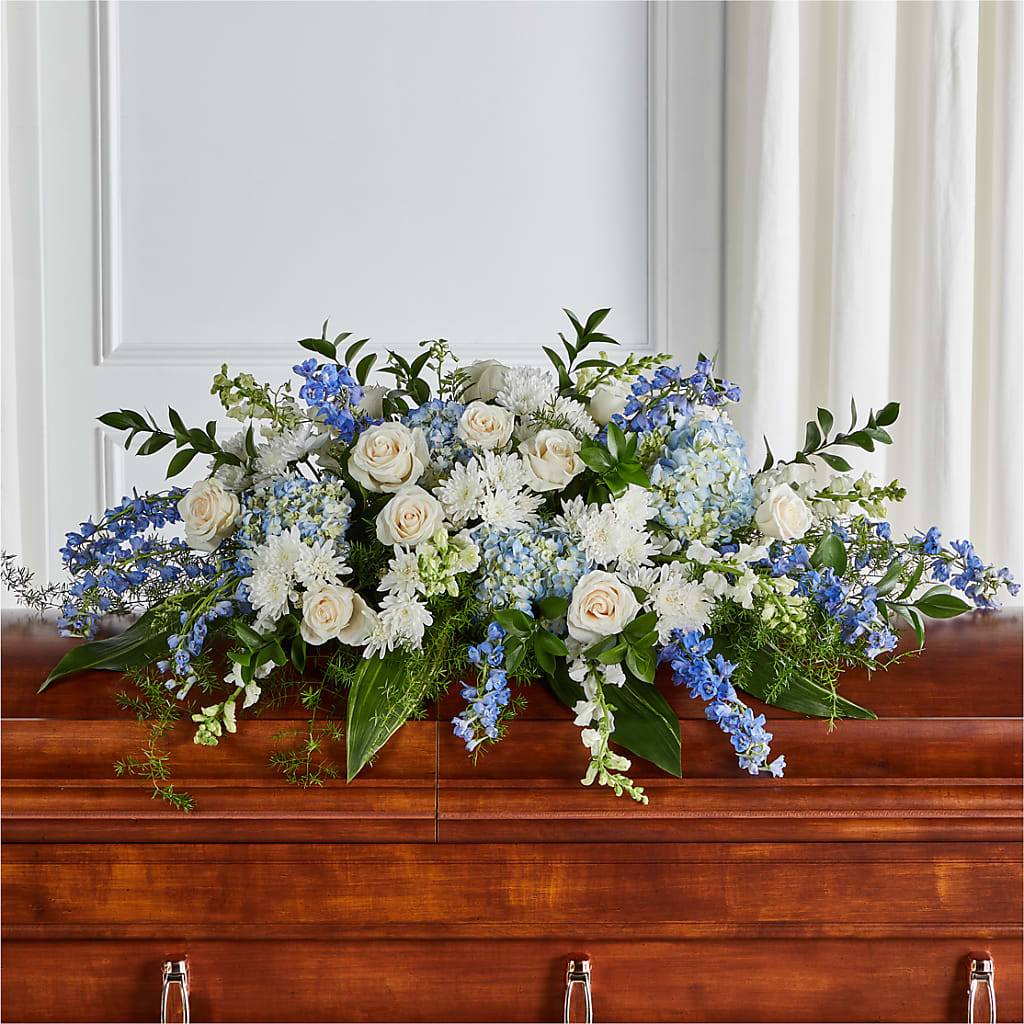 Timeless Essence Casket Spray – Flowers By Robert Taylor Inc, West Covina CA