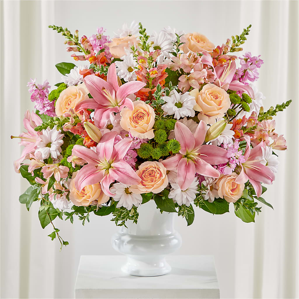 Heartfelt Gesture Urn Arrangement – Flowers By Robert Taylor Inc, West Covina CA