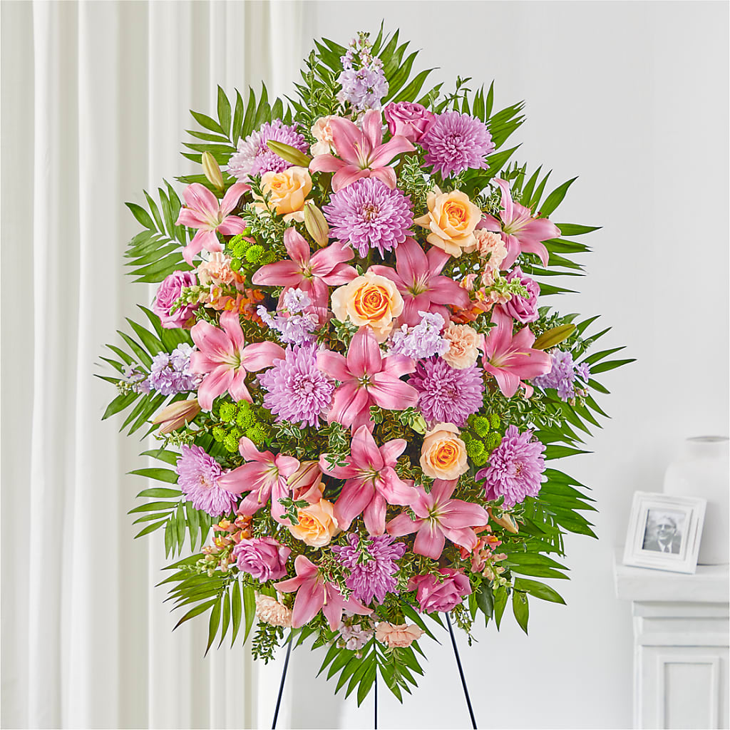 Love & Light Standing Spray – Flowers By Robert Taylor Inc, West Covina CA
