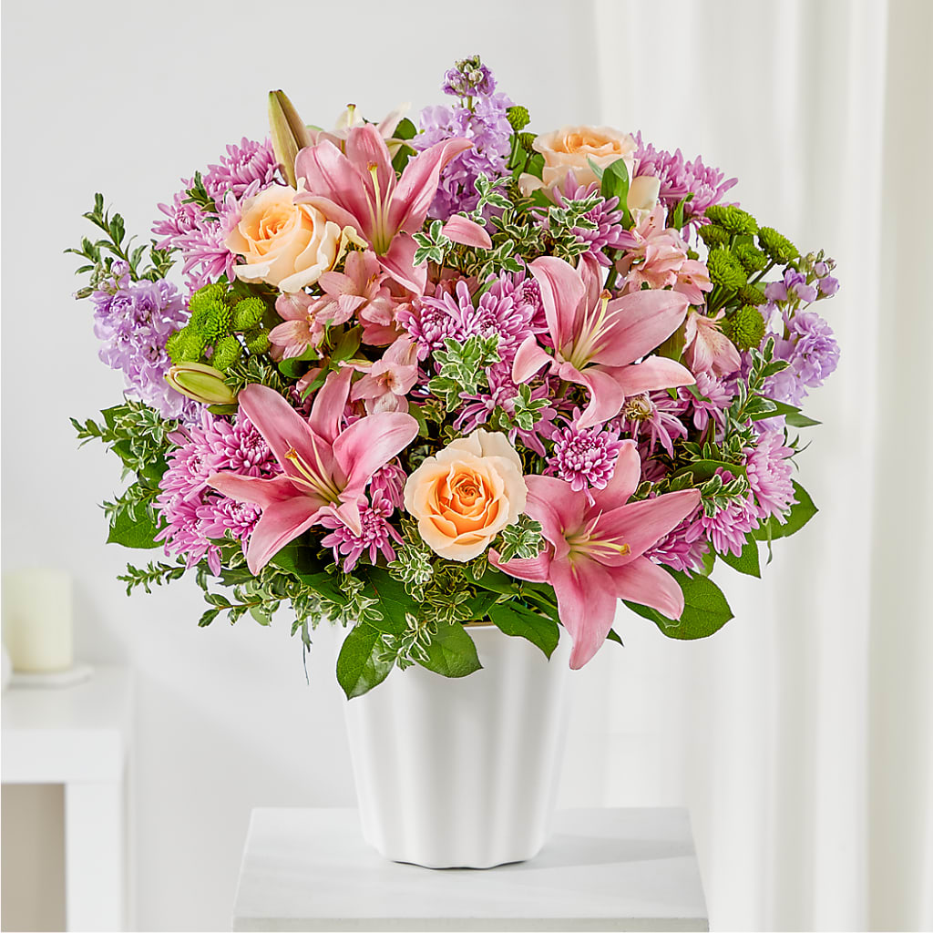 Supportive Embrace Tabletop Basket – Flowers By Robert Taylor Inc, West Covina CA
