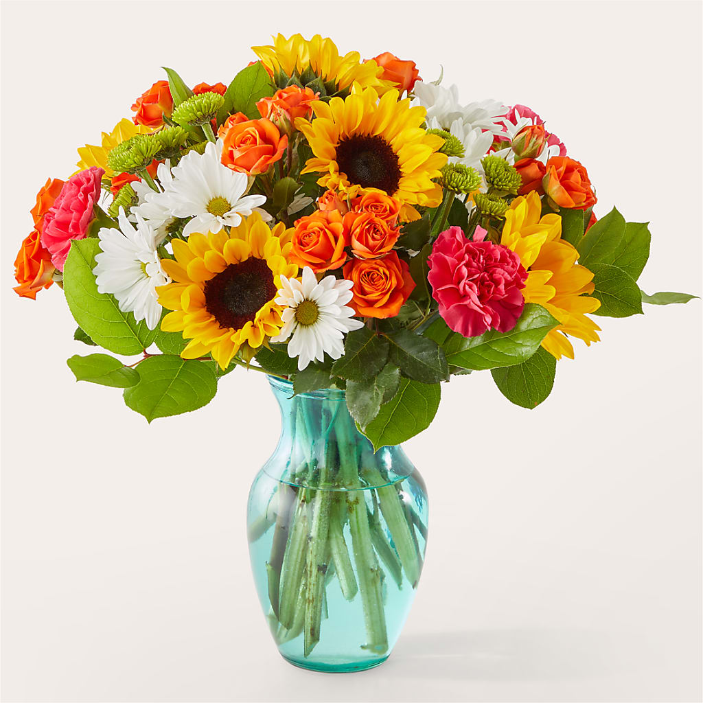 Sun-drenched Blooms Bouquet – Flowers By Robert Taylor Inc, West Covina CA