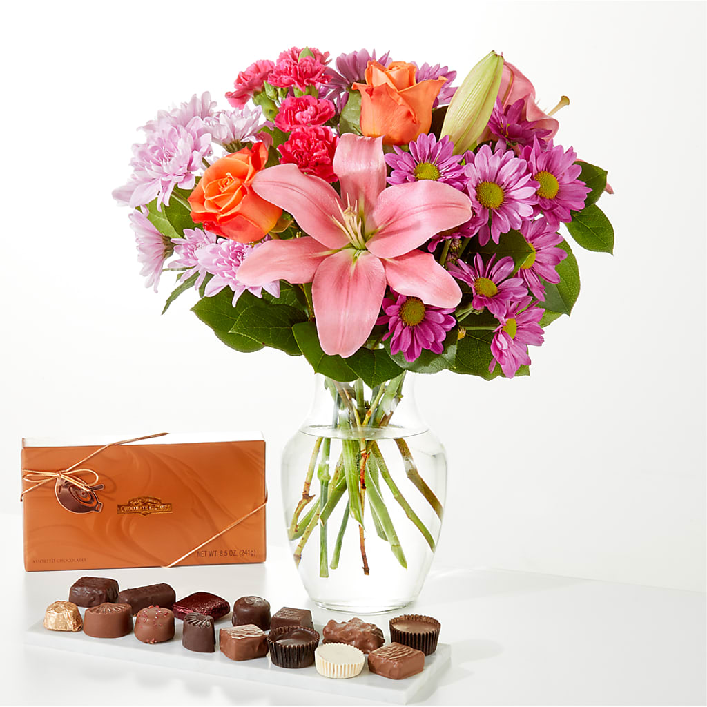 One and Only Bouquet and Chocolate Bundle – Flowers By Robert Taylor Inc, West Covina CA