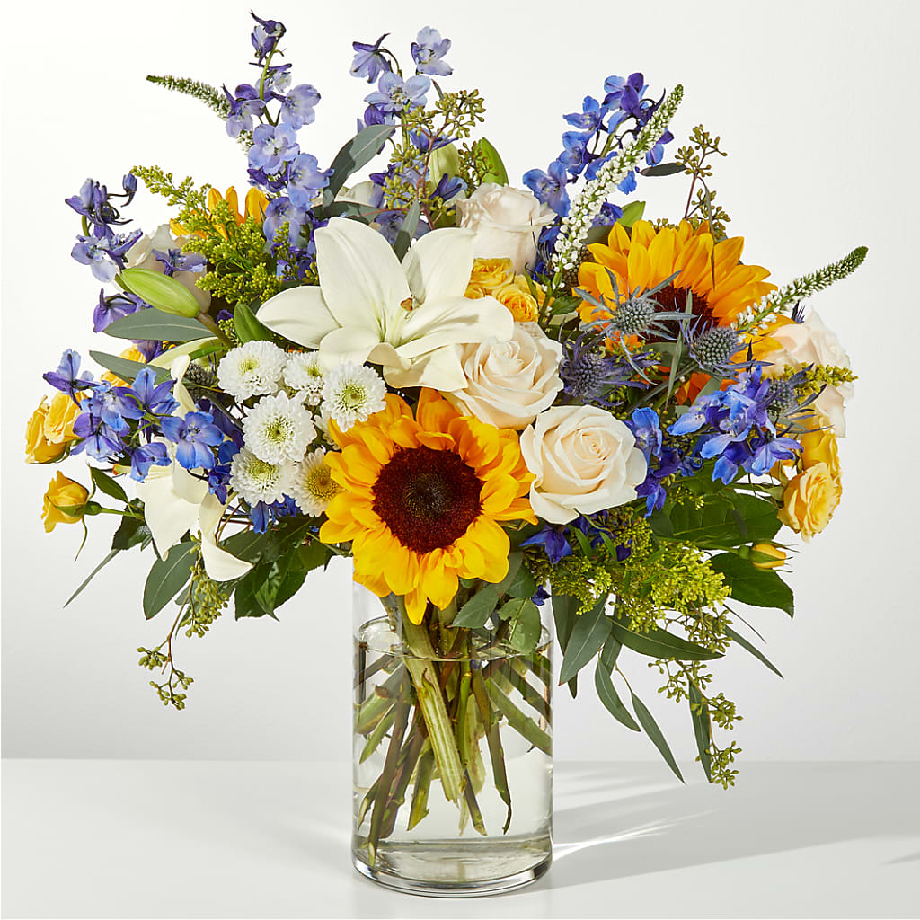 Wonderfully Sunny Bouquet – Flowers By Robert Taylor Inc, West Covina CA