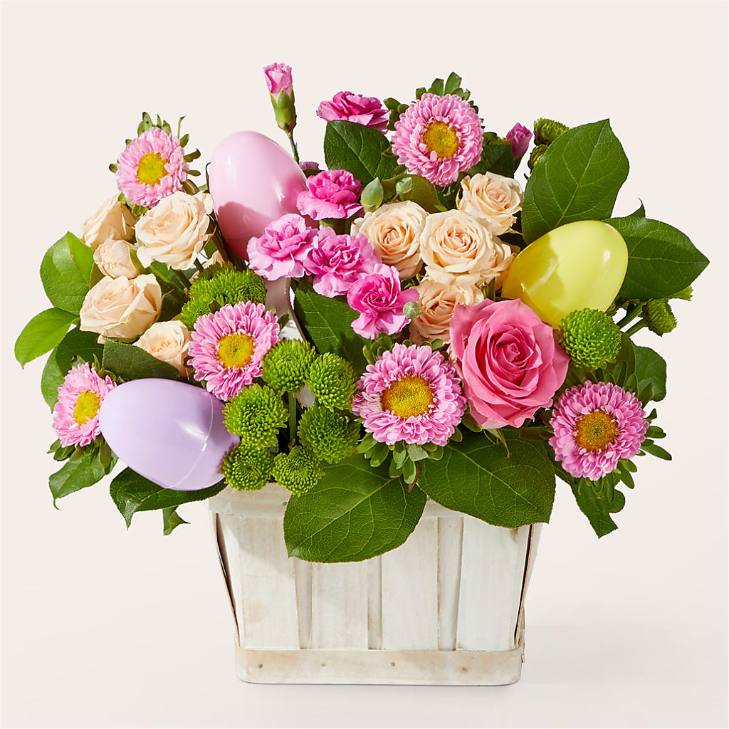 Get Eggcited Basket – Flowers By Robert Taylor Inc, West Covina CA