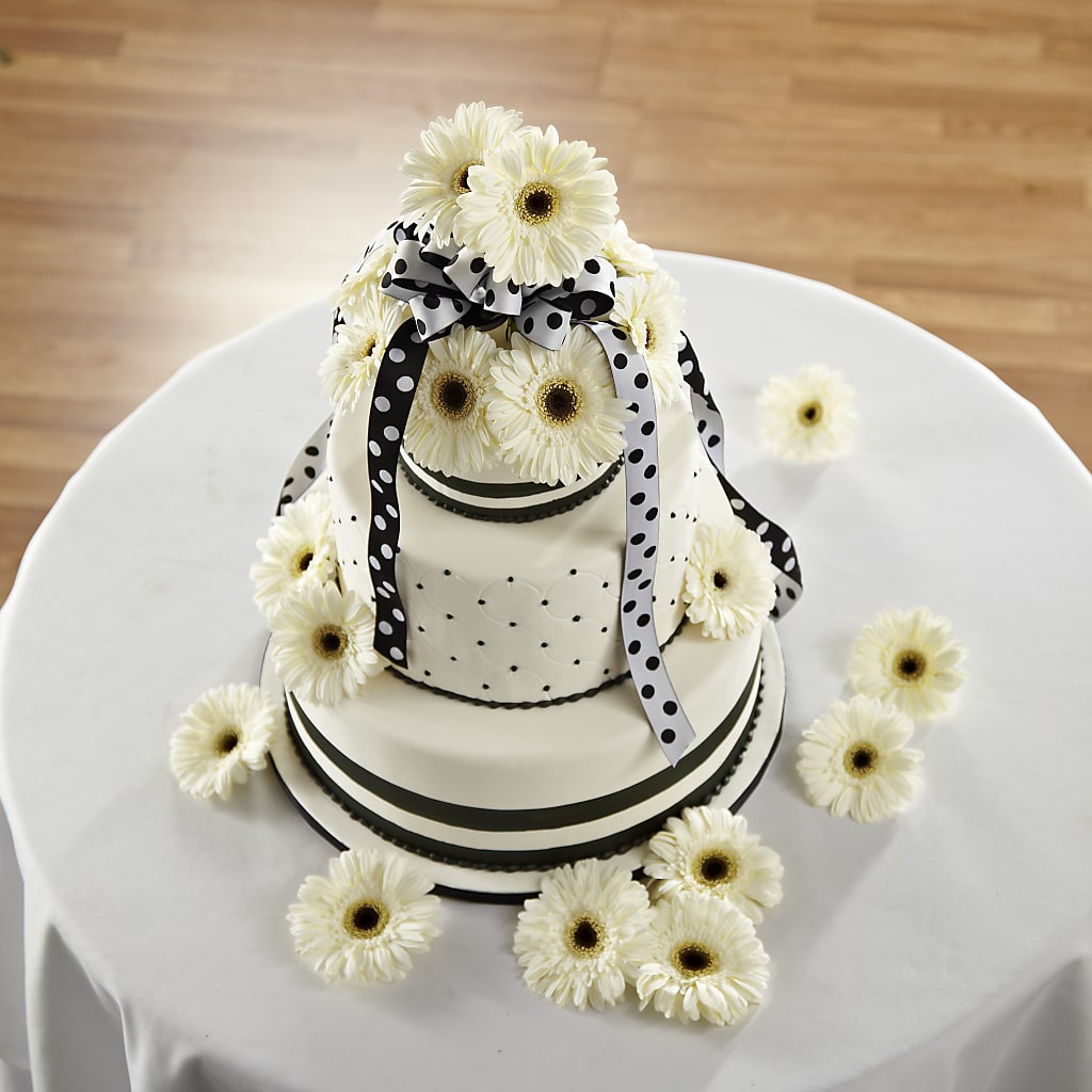Simple Sophistication Cake Décor – Flowers By Robert Taylor Inc, West Covina CA