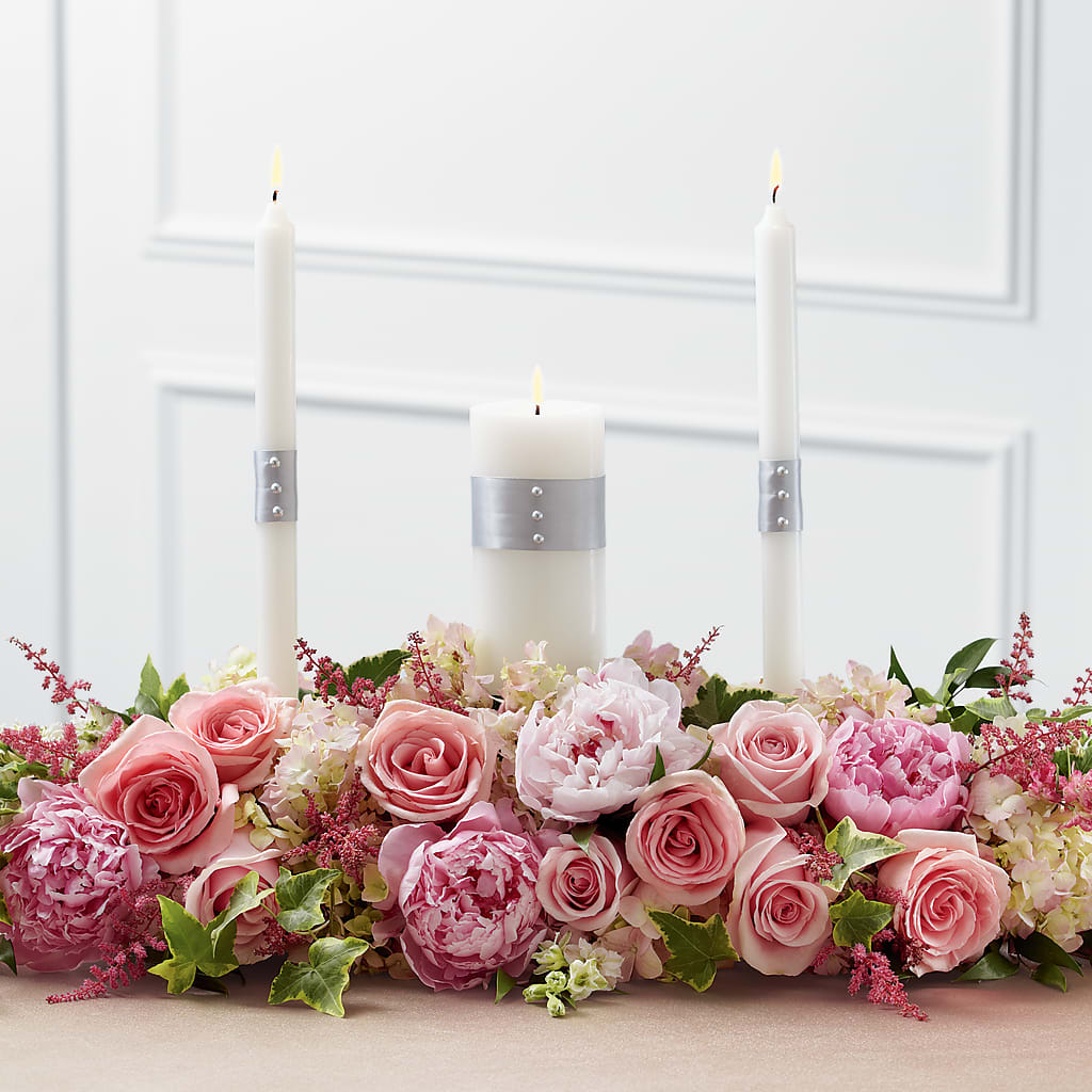 Worldwide Romance Unity Candle Arrangement – Flowers By Robert Taylor Inc, West Covina CA