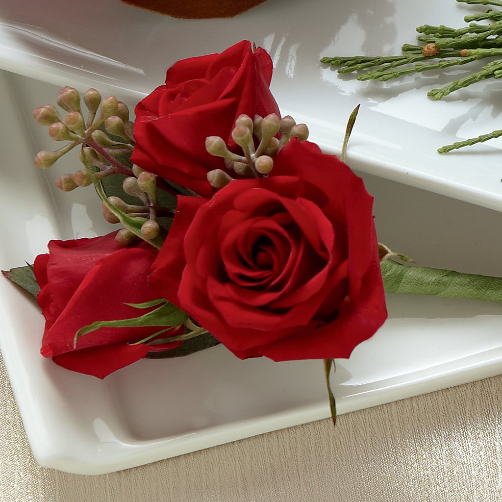 Red Spray Rose Boutonniere – Flowers By Robert Taylor Inc, West Covina CA