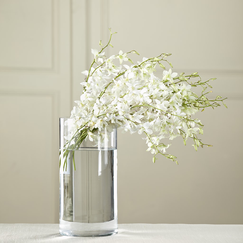 White Dendrobium Bouquet – Flowers By Robert Taylor Inc, West Covina CA