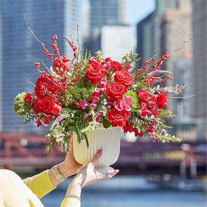 Big Red Bow Bouquet –  Flowers By Robert Taylor Inc, West Covina CA