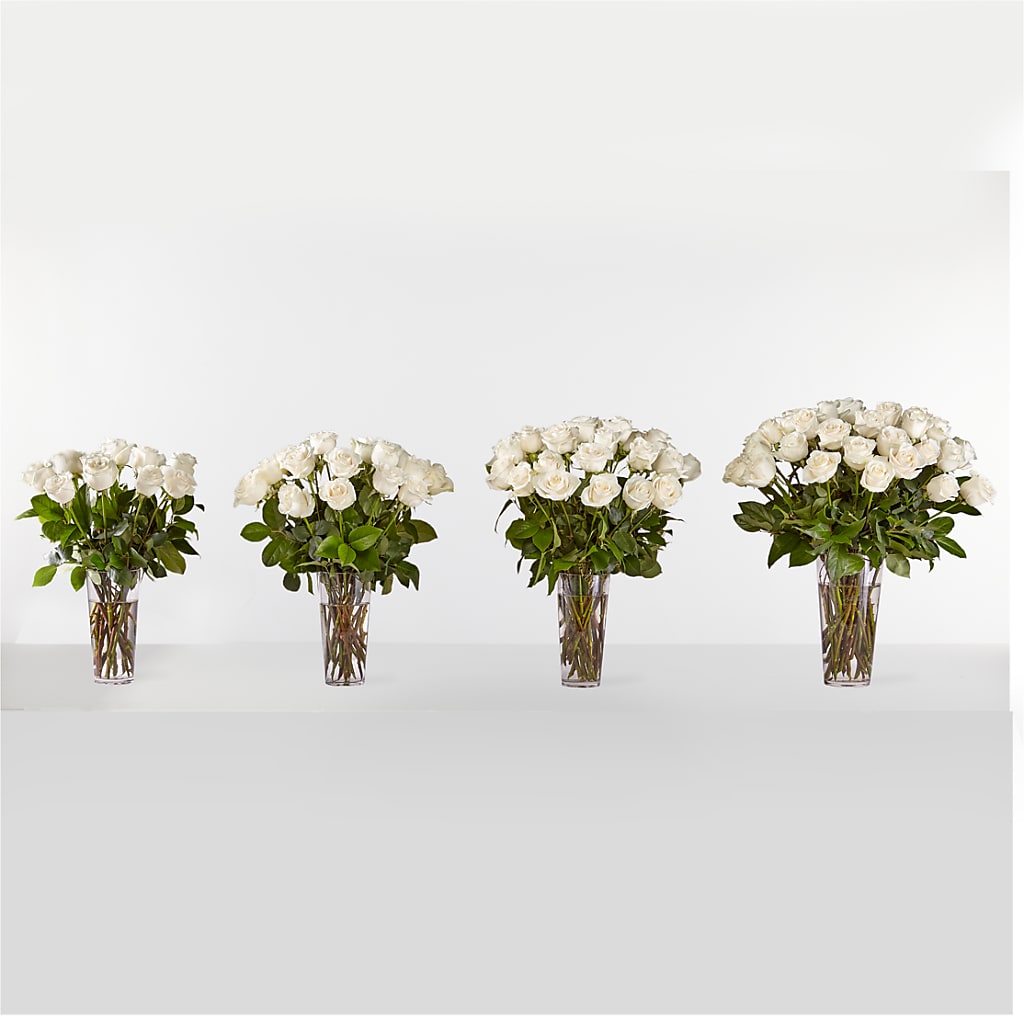 Long Stem White Rose Bouquet –  Flowers By Robert Taylor Inc, West Covina CA