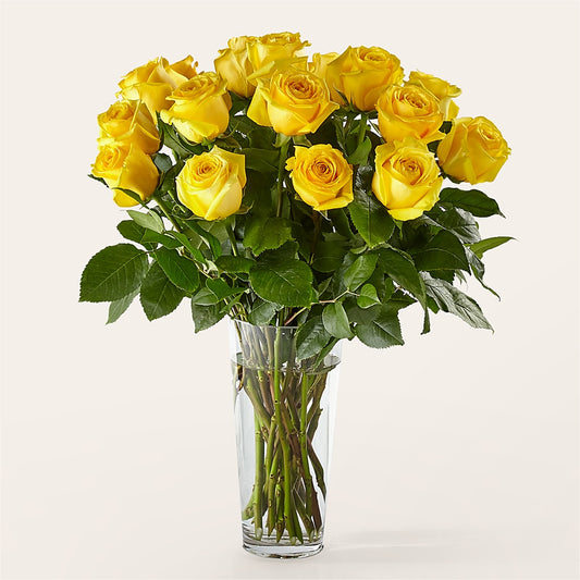 Long Stem Yellow Rose Bouquet –  Flowers By Robert Taylor Inc, West Covina CA