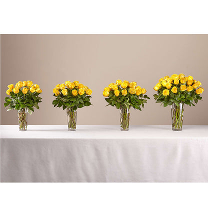 Long Stem Yellow Rose Bouquet –  Flowers By Robert Taylor Inc, West Covina CA