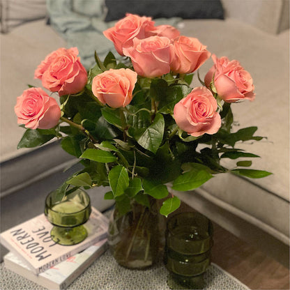 Long Stem Pink Rose Bouquet –  Flowers By Robert Taylor Inc, West Covina CA