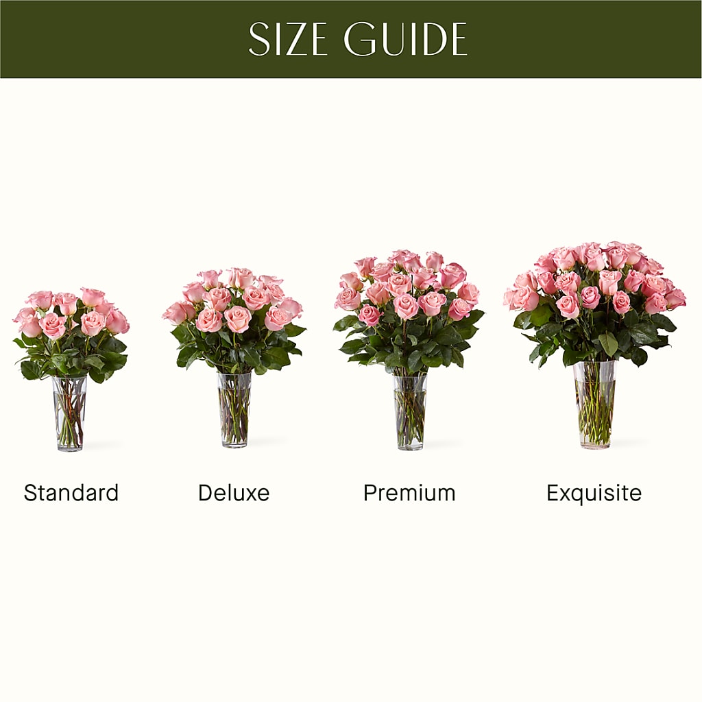 Long Stem Pink Rose Bouquet –  Flowers By Robert Taylor Inc, West Covina CA