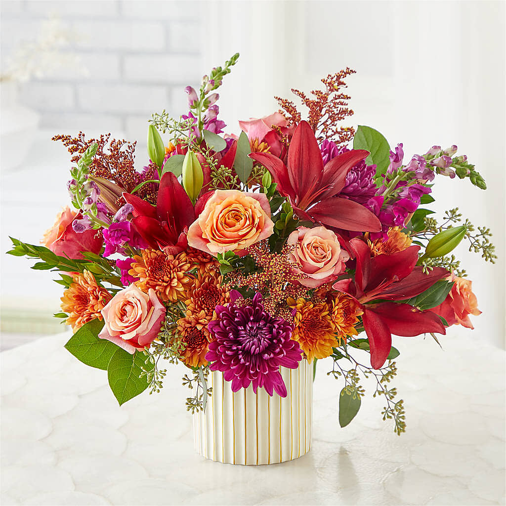 Burgundy Landscape Bouquet –  Flowers By Robert Taylor Inc, West Covina CA