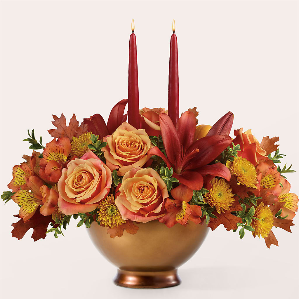 Harvest Table Centerpiece –  Flowers By Robert Taylor Inc, West Covina CA