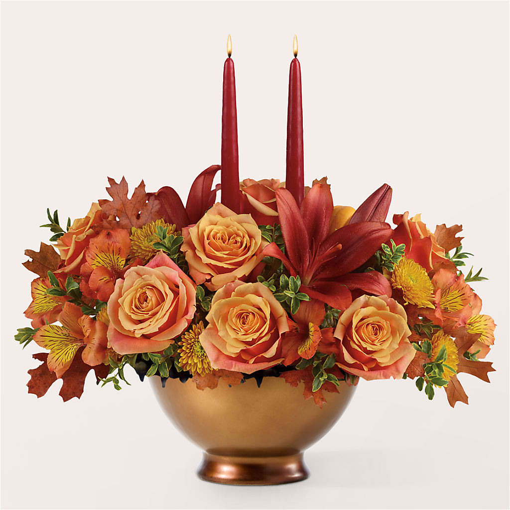 Harvest Table Centerpiece –  Flowers By Robert Taylor Inc, West Covina CA