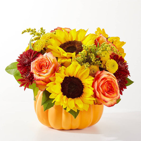 Golden Gourd Pumpkin Bouquet –  Flowers By Robert Taylor Inc, West Covina CA