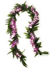 LARGE MAILE TI LEAVE & ORCHID LEI    SOLD OUT UNTIL JUNE 10TH