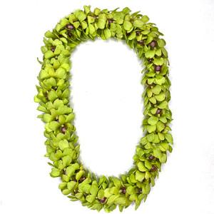 DOUBLE GREEN LEI –  Flowers By Robert Taylor Inc, West Covina CA